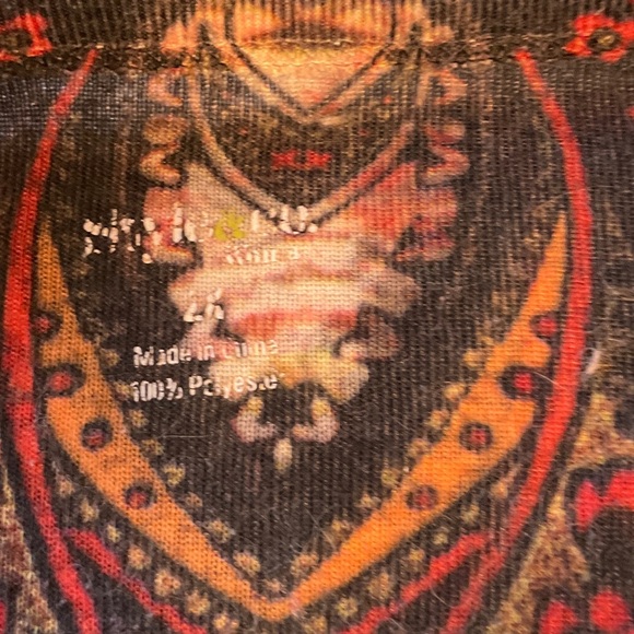 Style & Co. Paisley Print Blouse - Brown and Black - Picture 6 of 10